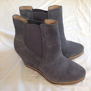 Suede Wedge Bootie
